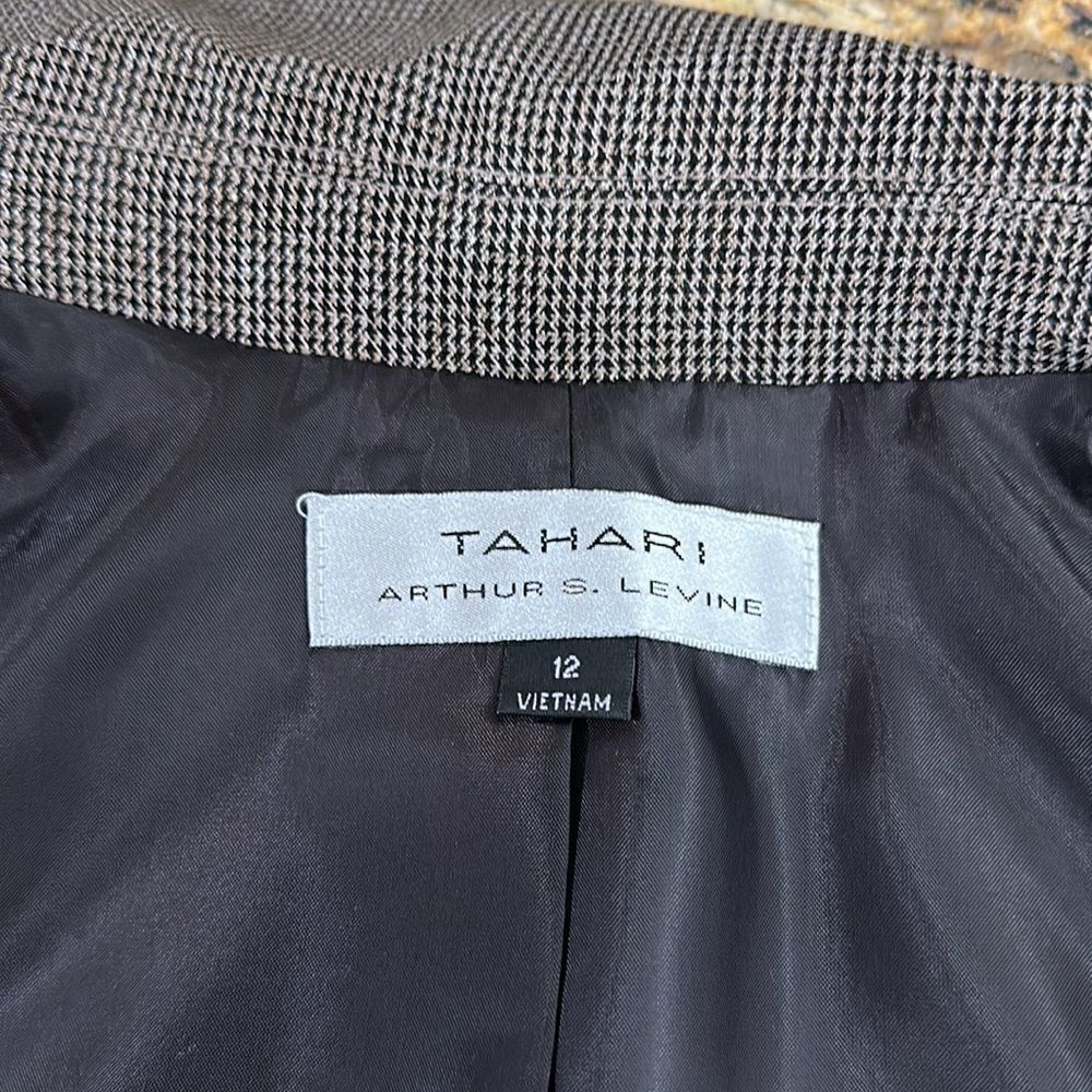 Tahari Brown One Button Closure Blazer Jacket Size 12 - Picture 5 of 10